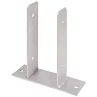 GAH Alberts Pfostenlasche U-Form zum Aufschrauben Edelstahl 200 mm x 91 mm x 60 mm