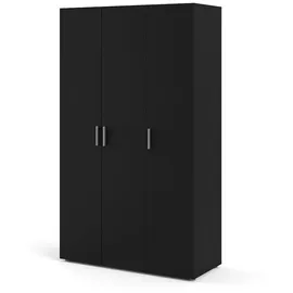 VCM ebuy24 Petra Kleiderschrank mit 3 Türen Mattschwarz