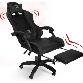 Trisens Gaming-Stuhl Kunststoff Schwarz