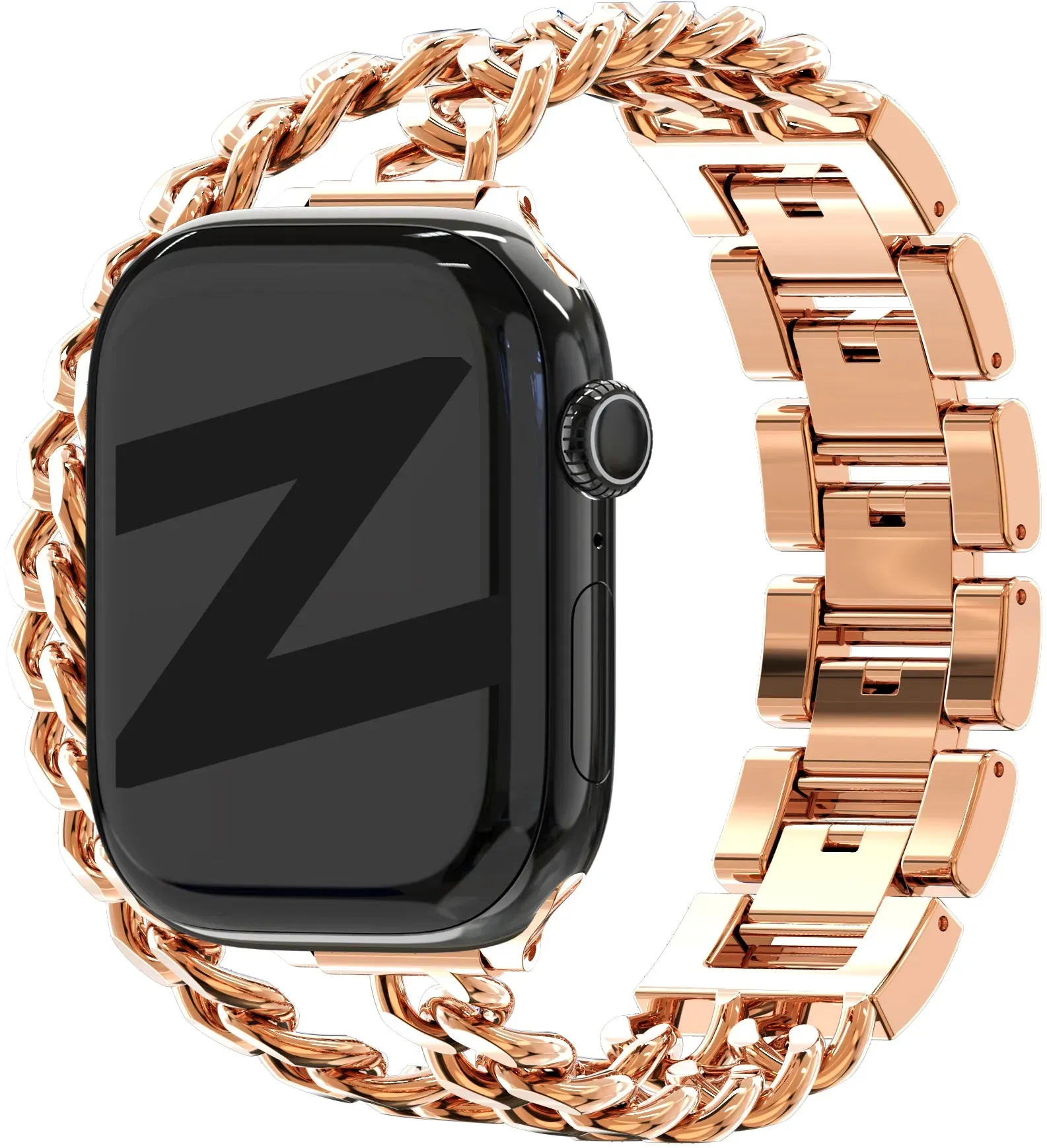Bandz Apple Watch Armband Stahl 'Double Tour' für Apple Watch - 38mm - Roségold - Clip Verschluss