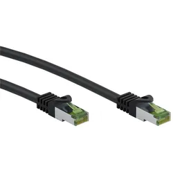 Goobay GHMT-zertifiziertes CAT 8.1 1m Patchkabel, S/FTP (PiMF), schwarz