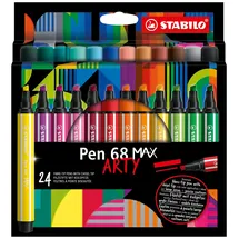 Stabilo Pen 68 MAX ARTY Filzstifte farbsortiert, 24 St.