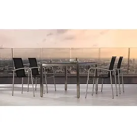 barths Khartum Stapelsessel 56 x 62 x 88 cm silber/schwarz