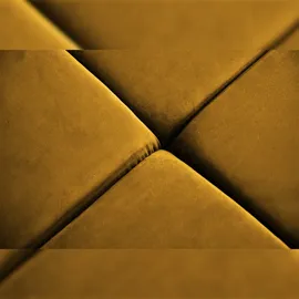 KAWOLA Sofa NEVADA Ecksofa Velvet curry Recamiere rechts mit motorischem Sitzvorzug