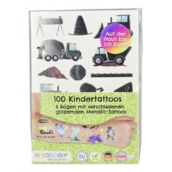 Papierdrachen Kindertattoos Metallic Set (100St)