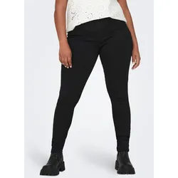 Skinny-fit-Jeans ONLY CARMAKOMA "CARSTORM LIFE PUSH UP HW SK JEANS NOOS", Damen, Gr. 42, Länge 32, schwarz, Denim/Jeans, Obermaterial: 53% Viskose, 29% Baumwolle, 17% Polyester, 1% Elasthan, casual, skinny fit, Jeans, Topseller