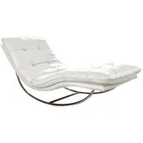 W.Schillig Relaxliege »daily dreams« in Waffelkissen-Optik, Schaukelgestell Chrom glänzend, in 2 Breiten weiß