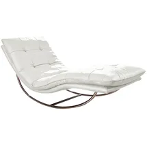 W.Schillig Relaxliege »daily dreams« in Waffelkissen-Optik, Schaukelgestell Chrom glänzend, in 2 Breiten weiß