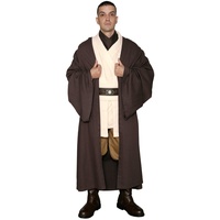 Star Wars Obi-Wan Kenobi Jediritter Kostüm Körper Tunika Mit Dunkelbraunem Jediumhang - Nachbildung Krieg Der Sterne Kostüm - Herren M