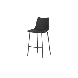 Möbel Kraft Barhocker Textil 49 x 99,5 x 55 cm Schwarz