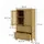 Vicco Midischrank Liora 60 x 110 x 29 cm Braun/Bambus