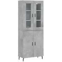 VidaXL Highboard Betongrau 69,5x34x180 cm Holzwerkstoff