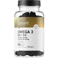 (150g, 137,40 EUR/1Kg) OstroVit Omega-3 + D3 + K2 (90 Caps) Unflavoured