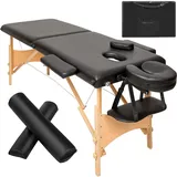 Tectake tectake® 2 Zonen Massageliege-Set Freddi mit Holzgestell, 210 x 95 x 84 cm
