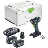 Festool TXS 18-Basic Akku Bohrschrauber 18 V 40 Nm Brushless + 2x Akku 5,0 Ah + Schnellladegerät + Systainer