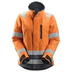 Snickers AllroundWork, Damen-High-Vis-Arbeitsjacke, Warnschutzklasse 2/3, Wärmeisolierung mit 37.5®-Technologie 5 signalgelb-navy