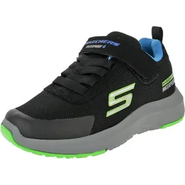 SKECHERS Dynamic Tread Hydrode Sneaker, Black Textile Blue Lime Trim, 30 EU - 30 EU