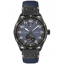Junghans -Meister Pilot Automatik Navy Blue Herrenuhr Schwarz Automatik Saphirglas 43mm- 027/4397.00
