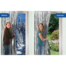 Maximex Sichtschutz 90 x 220 cm Silber 2 St.