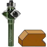 Fraiser Kantenfräser 3-in-1 - Fasenfräser 45 Grad, Abrundfräser / Radiusfräser R3 und V-Profilfräser 90 Grad, mit Kugellager und Wendeplatten, 8 mm Schaft - für Oberfräse, Kantenfräse und Frästisch