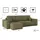 kaiser möbel Ecksofa Cord 4-Sitzer Olivgrün