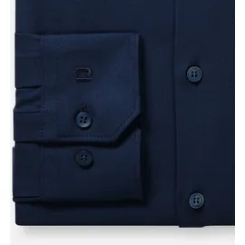 Olymp Businesshemd OLYMP No. Six super slim", Herren, Gr. 39, N-Gr, blau (marine), 64% Baumwolle, 27% Polyester, 9% Elasthan, Hemden,