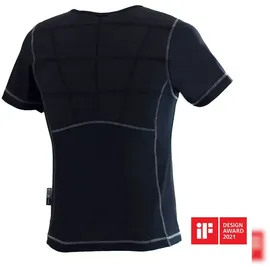 E.COOLINE Powercool SX3 T-Shirt - Kühlshirt für Erwachsene |aktiviert mit Wasser schwarz 3XL