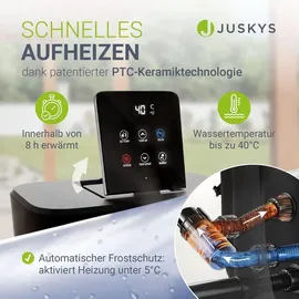 Juskys SpaLuxe 185 x 185 Grau/Blau