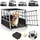 CADOCA Tiertransportbox M 70 x 54 x 51 cm Grau/Schwarz