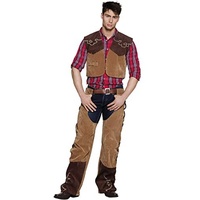 Boland - Erwachsenen-Kostüm Cowboy Bruce, verschiedene Größen, Weste und Hose, Wilder Westen, Sherriff, Set, Karneval, Mottoparty