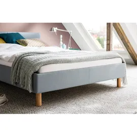 Meise Möbel Polsterbett Lena 120 x 200 cm Stoff Blau Eisblau