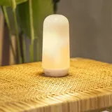 NEW GARDEN LED Tischleuchte Solar Akku spritzwassergeschützt IP44 mit Fernbedienung weiß