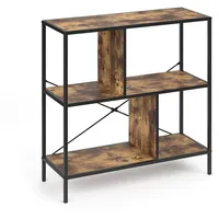 Vicco Raumteilerregal 80 x 79 x 30 cm Braun/Schwarz