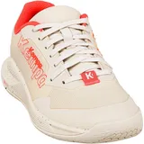 Kempa Hallen-Sport-Schuhe Kourtfly Two W in beige/fluo rot | Gr.: 8-dot-5