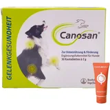 Canosan 1x 30 Kautabletten, Ergänzungsfuttermittel für Hunde I Gelenknahrung mit Gonex zur Unterstützung von Knorpeln, Sehnen und Bändern I Gelenkgesundheit I Spar-Set Plus Pharma Perle give-Away