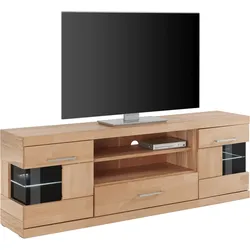 Lowboard HOME AFFAIRE "Ribe", beige (kernbuche teilmassiv), B:160cm H:55cm T:35cm, Holz teilmassiv, Sideboards, Breite 160 cm