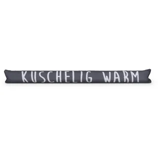 BestLivings Zugluftstopper mit Spruch 95 cm x 12 cm Anthrazit Spruch 2
