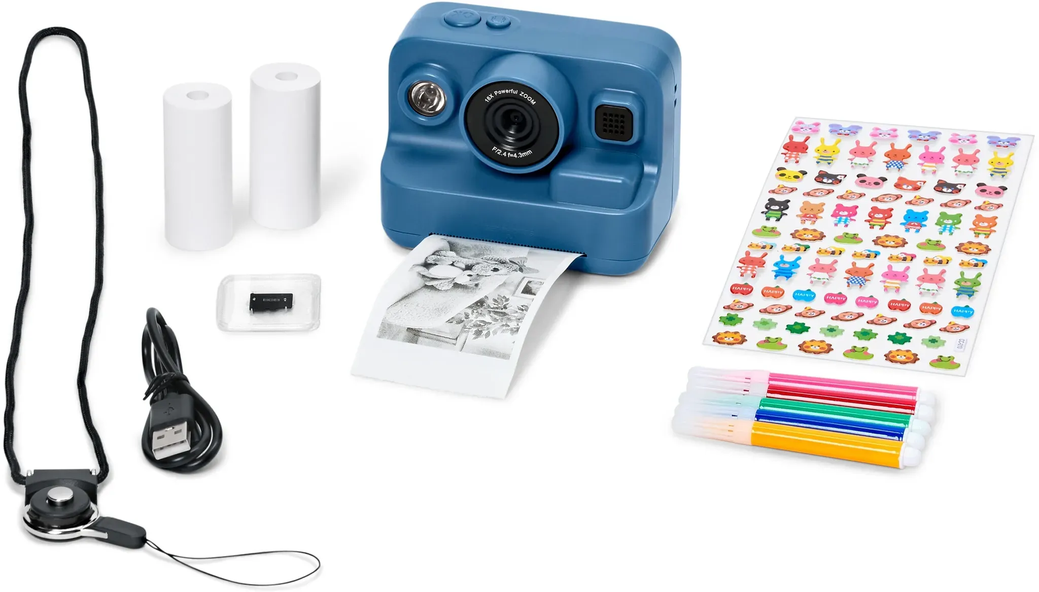 Tchibo - Kamera mit Drucker - blau