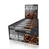 IronMaxx Lava Protein Bar - Fudge Brownie - 18x40g | High Protein Riegel mit cremigem Kern & Erdnuss-Karamell-Topping | Zuckerarm & ohne Palmöl