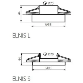 KANLUX Einbau-Downlight 2er Pack schwarz gold