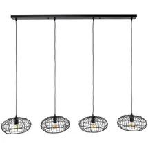 KAWOLA LIMEIRA 4-flg. E27 60 cm Metall schwarz