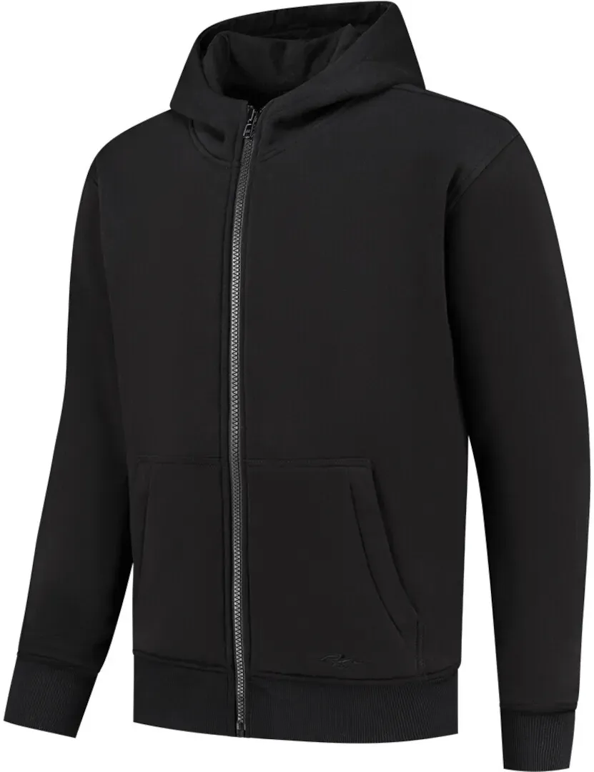 Rusty Stitches Super Peter Motorrad Zip Hoodie, schwarz, Größe 5XL für Männer