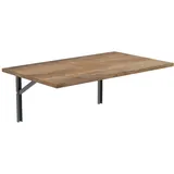 AKKE Klapptisch Wandklapptisch Esstisch - Klappbar Faltbar Platzsparend - Rechteckig - 50cm x 50cm - Retro-Holz