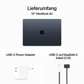 Apple MacBook Air M3 2024 15,3" 16 GB RAM 1 TB SSD 10-Core GPU mitternacht