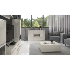 PLACES OF STYLE Couchtisch PLACES OF STYLE "Piano", beige (beige hochglanz, beige hochglanz), B:90cm H:36cm T:90cm, Tische, Couchtisch, hochwertig UV lackiert, mit zwei Schubladen inkl. Soft-Close Funktion