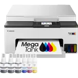 Canon MAXIFY GX1051 Tintenstrahldrucker 3-in-1 Multifunktionsdrucker MegaTank (Drucker, Scanner, Kopierer, WLAN, Cloud, Duplexdruck, 250 Blatt Kassette, Tintentank) Enthält 6 x Tintenflaschen