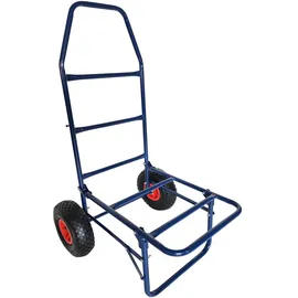Relaxdays Transportwagen Stahl 80 kg Blau/Rot/Schwarz klappbar