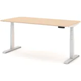 Assmann Electronic ASSMANN Schreibtisch Sand Weiß, Metall, 140x121x70 cm, Arbeitszimmer, Schreibtische, Bürotische