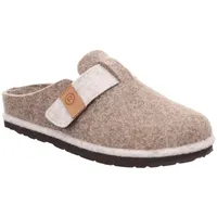 Rohde Damen Pantoffel Filz Hausschuh Klettverschluss Wechselfußbett D.Meran 6812, Größe:39 EU, Farbe:Beige - 39