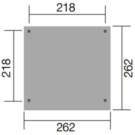 Weka Gartenlaube 657 2,62 x 2,62 m Beige